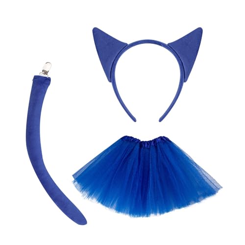 JSGHGDF Elegantes blaues Ohr-Accessoire, verstellbares Kopfband, bequem zu tragen für Partys und Rollenspiel-Enthusiasten von JSGHGDF