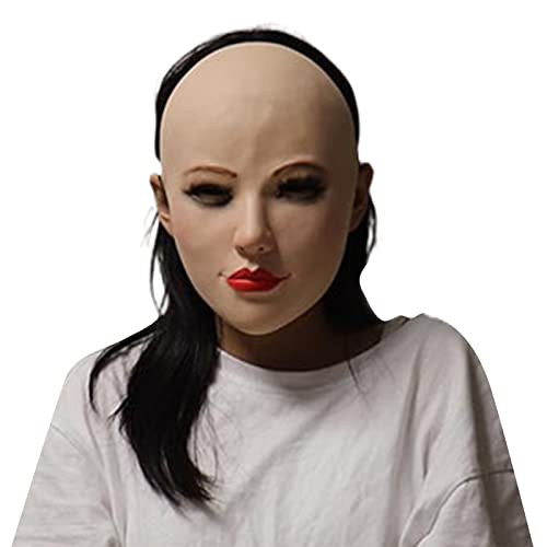 JSGHGDF Frauen-Disguise-Kopfbedeckung für Verkleidungen, Transvestiten-Kostüm, Halloween, Cosplay, für Männer, weibliche Verkleidung von JSGHGDF