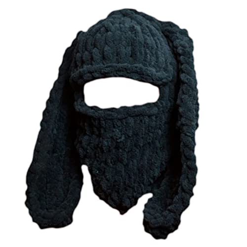 JSGHGDF Gestrickte Mütze Gesichtsmaske Atmungsaktive Kopfbedeckung Kopfschmuck Erwachsene Cosplay Kostüm Neujahrs Kopfbedeckung von JSGHGDF