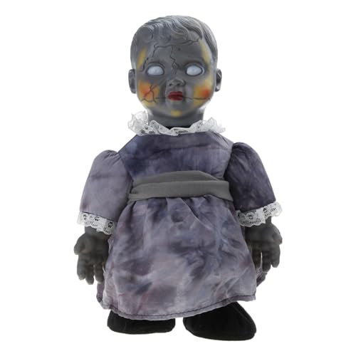 JSGHGDF Halloween GhostDoll Elektrische Schreckliche Wackelpuppe Parodie Spielzeugpuppe Saisonale Feiertagsdekoration Sprachsteuerung WalkingGhost von JSGHGDF