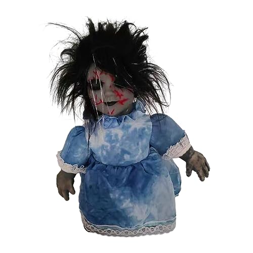 JSGHGDF Halloween GhostDoll Elektrische Schreckliche Wackelpuppe Parodie Spielzeugpuppe Saisonale Feiertagsdekoration Sprachsteuerung WalkingGhost von JSGHGDF