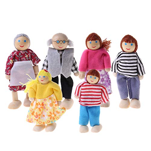 JSGHGDF Holzmöbel Miniatur-Set für Haus Familie Person Figuren von JSGHGDF