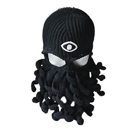 JSGHGDF OctopusBeanie Strickmütze OctopusHat Lustige OctopusMaske OctopusSturmhaube Party Hut Halloween von JSGHGDF