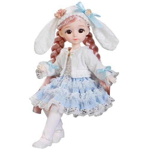 JSGHGDF Pretend Play Princess for Eyes Open Handmade White Skin Girl in Dress for Kid Collectors von JSGHGDF