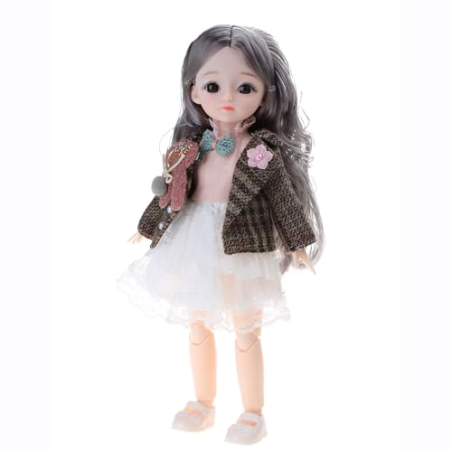 JSGHGDF Pretend Play Princess for Eyes Open Handmade White Skin Girl in Dress for Kid Collectors von JSGHGDF