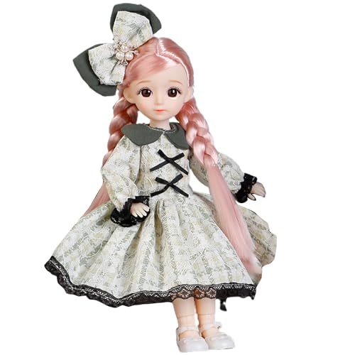 JSGHGDF Pretend Play Princess for Eyes Open Handmade White Skin Girl in Dress for Kid Collectors von JSGHGDF