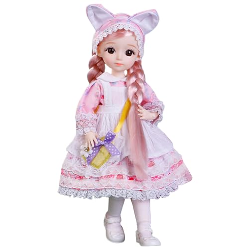 JSGHGDF Pretend Play Princess for Eyes Open Handmade White Skin Girl in Dress for Kid Collectors von JSGHGDF