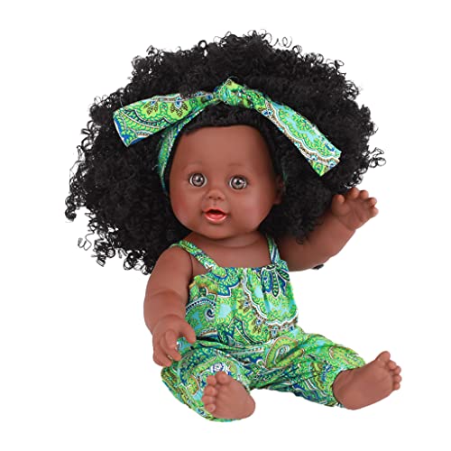 JSGHGDF Schwarz für 30,5 cm lange Afro-Haare, Ganzkörper-Kunsthandwerk für modische Kleider, Kinder von JSGHGDF