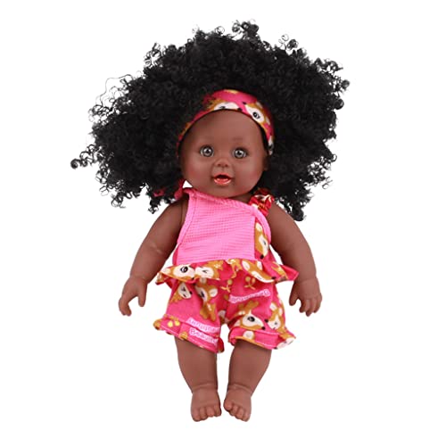 JSGHGDF Schwarz für 30,5 cm lange Afro-Haare, Ganzkörper-Kunsthandwerk für modische Kleider, Kinder von JSGHGDF