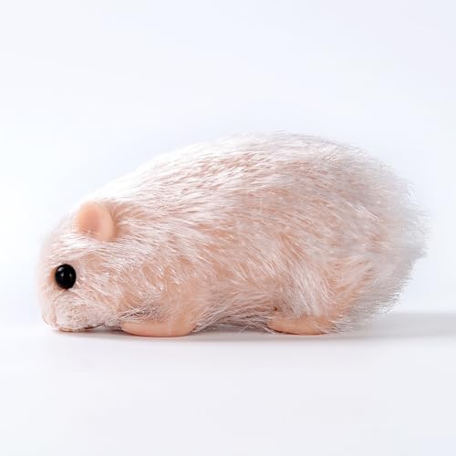 JSGHGDF Silikon-Hamster-Modell, realistisch, lebensechte Tierfigur, Spielzeug, Kinderzimmer-Dekore, hebt ein Haustier wiedergeboren auf von JSGHGDF