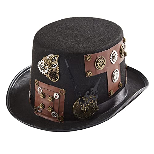 JSGHGDF Steampunk Zylinder Steampunk Bowler Hut Steampunk Time Hat Gay Halloween Steampunk Zubehör Steampunk Hut von JSGHGDF