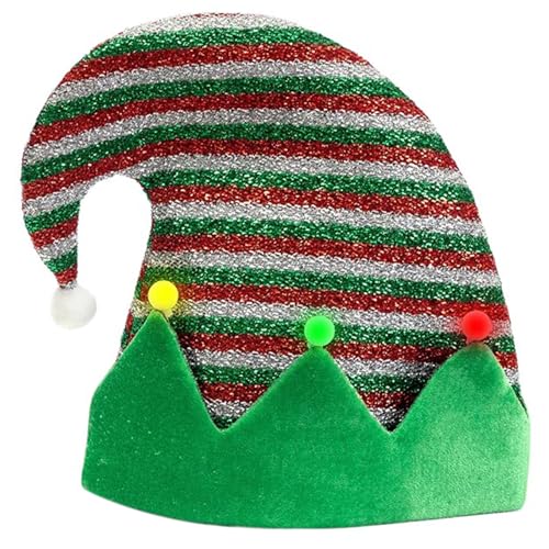 JSGHGDF Weihnachtsmützen Elfen Unisex Kappen Koboldmütze Weihnachten Foto Requisiten Fröhlicher Hut Baggy Hut Koboldkleidung von JSGHGDF