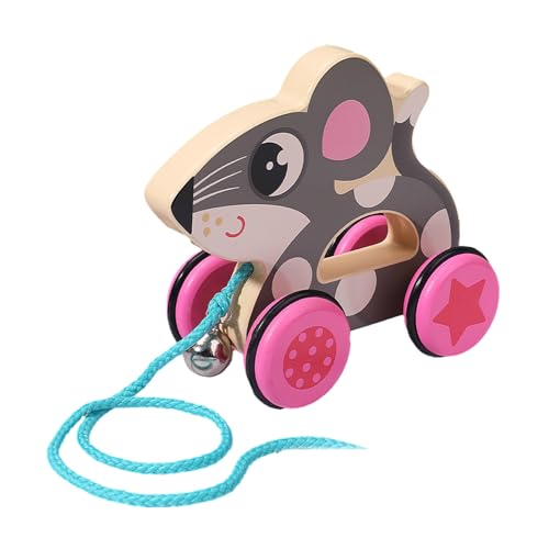 Tragbares Cartoon Nachziehspielzeug Entwickeln Gehen Fähigkeiten. Zugschnurauto Kleinen Glocken von JSGHGDF