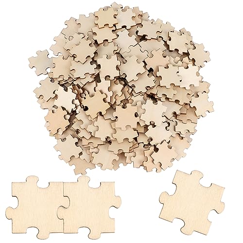 Holz Puzzle Blanko 200 Stück Puzzle Zum Selber Gestalten Puzzle zum Bemalen Leere Puzzleteile Formen Holzpuzzles für Kinder, DIY Kunst und Handwerk und Party Gästebuch Hochzeit Puzzle von JSMTKJ