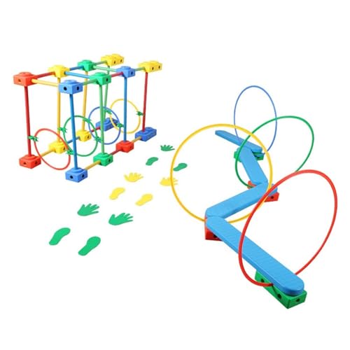 JSXTBHUO Hindernisparcours Für Kinder, Faschingsspiele Combo Set, Indoor Outdoor Balance Trainingsgerät, Fördert Das Gleichgewicht Der Kinder, Koordination von JSXTBHUO