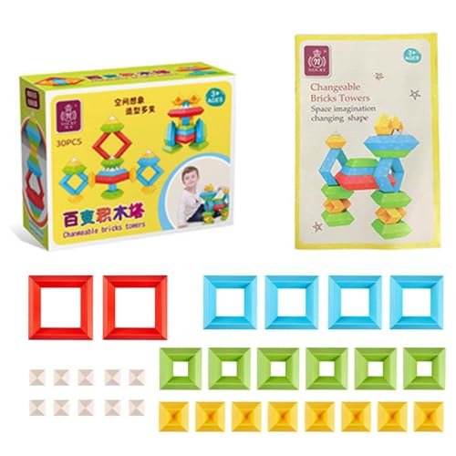 JSZDFSV Baustein Spielzeug Stapelbar 3D Puzzle Spielzeug Kindergarten Aktivitätszentrum Baby Balancier Trainingsset von JSZDFSV