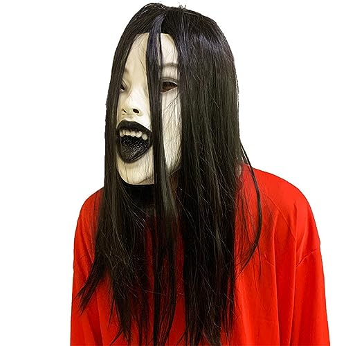 JSZDFSV Horror Teufel mit langen Haaren gruseliger Gruselige Halloween Kostüme Halloween Kostüme für Weihnachten von JSZDFSV