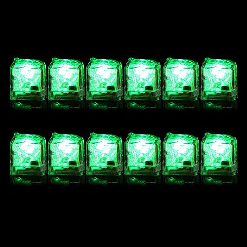 JSZDFSV LED Eiswürfel Eiswürfel Elektronische Komponenten Wechselnden Lichtern Flüssigkeitserkennung Geeignet Festlichkeiten von JSZDFSV
