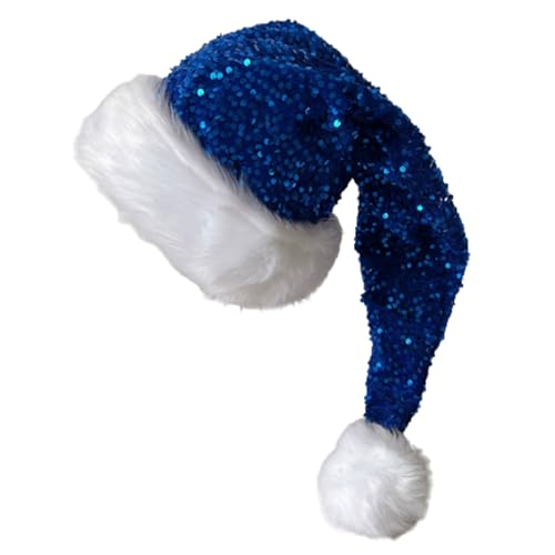 JSZDFSV Weihnachtliche Kopfbedeckung, mit Pailletten, perfekt für die Feiertage, bunte Outfits für Cosplay, Weihnachtsmannmütze, Weihnachtsmannmütze, Damen von JSZDFSV