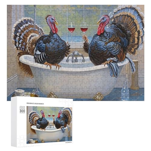 Exquisites elegantes Türkei-gedrucktes Holz-Puzzle, 300 Teile, Puzzle, schöne Illustrationen, lustige Indoor-Aktivität für Erwachsene und Familien, 39,9 x 27,9 cm von JTKLQBN