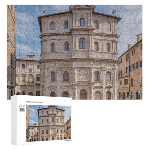 Exquisites italienisches Holz-Puzzle, bedruckt, 300 Teile, Puzzle, schöne Illustrationen, lustige Indoor-Aktivität für Erwachsene und Familien, 39,9 x 27,9 cm von JTKLQBN