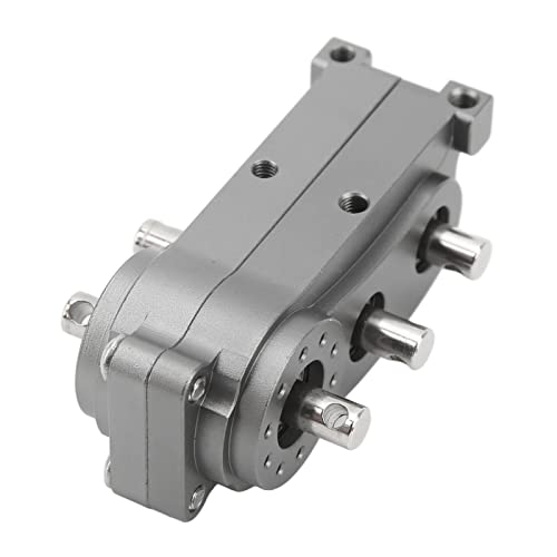 JTLB 1/10 Getriebe-Verteilergetriebe, CNC-gefrästes 2-Gang-RC-Autoteil aus Aluminiumlegierung für Scx10-Kletterer, Eloxiertes Aussehen, Feine Verarbeitung, Langlebig und Tragbar (Titan) von JTLB