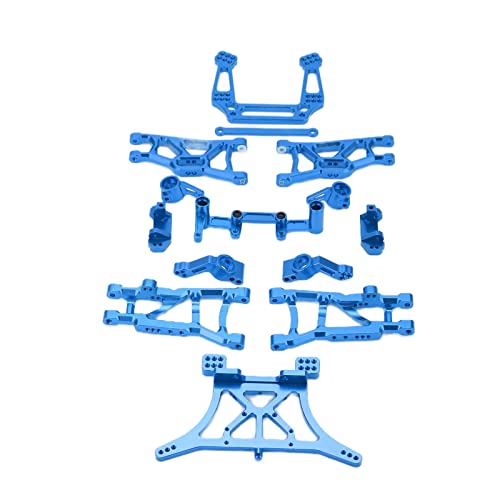 JTLB 1/10 RC Metall-Upgrade-Zubehör für mit Aluminiumlegierungsmaterial, CNC-Bearbeitung, Einfache Installation, Geeignet für Slash 2WD 1/10 RC-Car (Blau) von JTLB