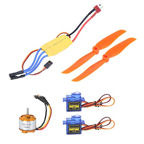 JTLB A2212 2200KV Bürstenloser Motor 30A ESC SG90 9G Micro Servo 6035 Propeller RC Flugzeug (2212 KV2200 Motor + 6035 Paddel + 9g Lenkgetriebe) von JTLB