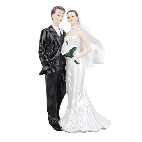 JTLB Braut- und Bräutigam-Statue, Romantische Paar-Statue, Ewige Liebe, Braut- und Bräutigam-Statue, Hochzeitstortenaufsatz, Auffällige Dekoration für Hochzeiten, Verlobungsfeiern, von JTLB