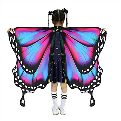 JTLB Damen Schmetterling Kostüm Faschingkostüme Schmetterling Schal Flügel Schal Tuch Schmetterlingsflügel ​ Party Halloween Weihnachten Kostüm Cosplay Karneval Fasching von JTLB