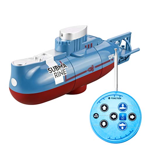 JTLB Ferngesteuertes U-Boot, Mini-Unterwasserschiff-Spielzeug mit Lichtern, Wiederaufladbarem Akku, (Blau) von JTLB