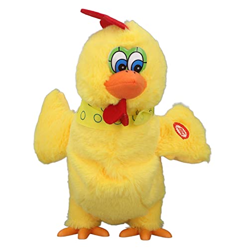 JTLB Gefüllte Laying Egg Chicken Toy Plüsch Hühnchenspielzeug mit Quacksalber Sound und Musik, Tanzen, Leg 3 Eier für, Ideal für die Förderung der Fantasie und Kreativität (30 cm) von JTLB