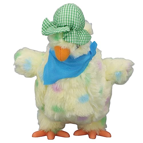 JTLB Gefüllte Laying Egg Chicken Toy Plüsch Hühnchenspielzeug mit Quacksalber Sound und Musik, Tanzen, Leg 3 Eier für, Ideal für die Förderung der Fantasie und Kreativität (30 cm) von JTLB