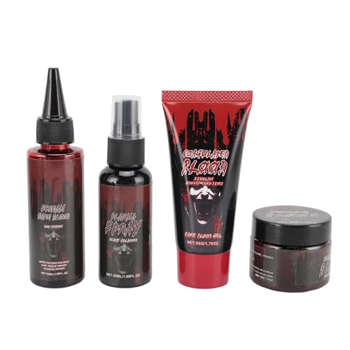 JTLB Koaguliertes Gel-Kunstblut-Set für Gruseliges Cosplay-Party-Make-up von JTLB