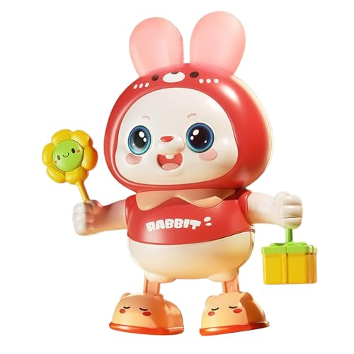 JTLB Musical Dance Bunny Toy, Electric Bunny Toy, Tanzendes Hasenspielzeug mit Musik und Tanzbewegungen, Heim- und Freiluftspaß für 0-3 Monate (Rosa) von JTLB