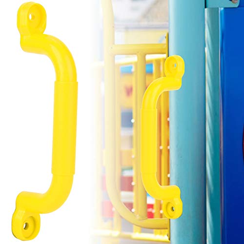 JTLB Paar rutschfeste Kunststoffgriffe Kinderspielplatz-Schaukelspielzeug, Sicherheitszubehör Kinderspaß Im Freien (Gelb) von JTLB