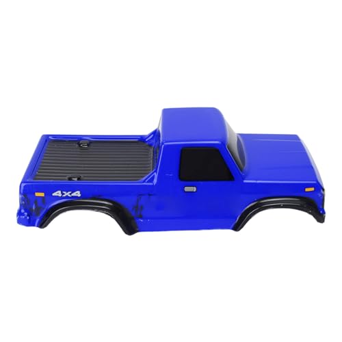 JTLB RC-Karosserieschalen, Radstand 125 Mm, Stoßfestes RC-Zubehör für Axial SCX24 1:24 Kettenfahrzeug, Pickup-Truck-Karosserieschalen in Transparent, Blau, Rot oder Gelb (Blau) von JTLB