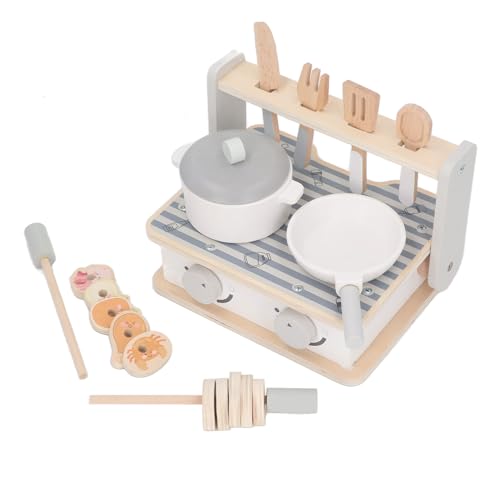 Lernspielzeug für Kinder, Holzküche, Barbecue-Grill, Koch-Spielset – Rollenspiel-Grill-Spielset für Kinder von JTLB