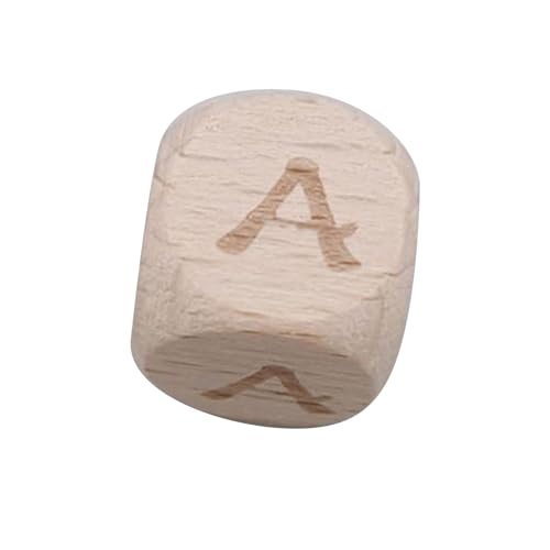 Personalisierte Buchstabenwürfel aus Holz, Unterhaltsames Buchstabieren und Alphabetlernen, Kreatives Lernspielzeug mit Buchenholzmaterial, Holzwürfel, Perlen mit Gewinde, von JTLB