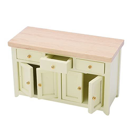 Puppenhausschrank 1:12 Skala Wohnzimmer Miniatur Birch Dollhouse Lagerschrank (Creme Farbe) von JTLB