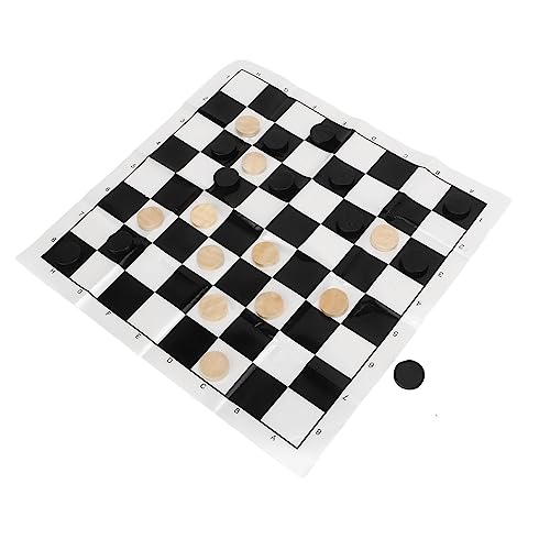 Wooden International Checkers, Dame-Brettspielset mit 28 Holzteilen, Familienunterhaltungsspiel, für ab 3 Jahren, Spaß Drinnen und Draußen von JTLB