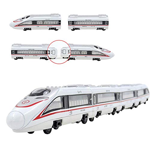 Zugspielzeug, CRH Personenzug Set Metro U-Bahn Eisenbahn Modell Spielzeug Magnetic Metal Pullback Reise Trian Diecast Spielzeug Spielen Geschenk für Kinder Jungen & Kleinkinder von JTMM