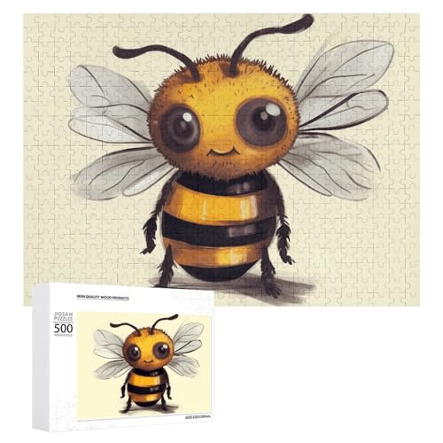 Cute Bee Puzzles 500 Pieces Personalized Jigsaw Puzzles Challenging Picture Puzzle Wooden Pet Puzzle Photos Puzzle for Adults Wedding Puzzle Family Reunion Puzzle von JTMVNKG