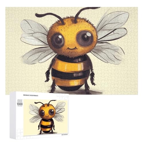 Cute Bee Puzzles 500 Pieces Personalized Jigsaw Puzzles Challenging Picture Puzzle Wooden Pet Puzzle Photos Puzzle for Adults Wedding Puzzle Family Reunion Puzzle von JTMVNKG