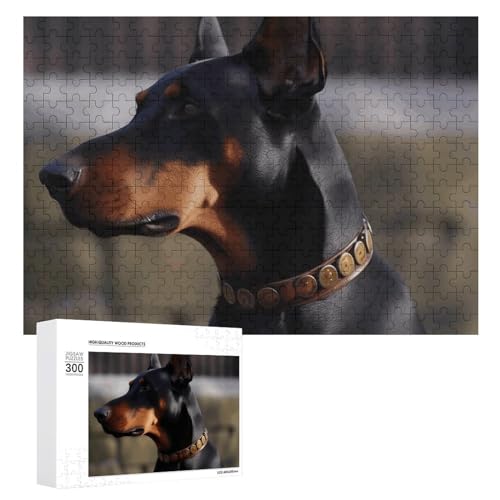 Dobermann-Puzzles, 500 Teile, personalisiertes Puzzle, herausforderndes Bildpuzzle, Holz-Puzzle, Haustier-Puzzle, Foto-Puzzle für Erwachsene, Hochzeitspuzzle, Familientreffen Puzzle von JTMVNKG