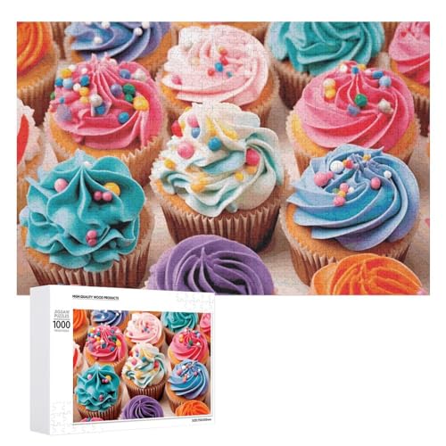 Geburtstag Cupcakes Puzzles 500 Teile Personalisierte Puzzles Herausfordernde Bilderpuzzle Holz Haustier Puzzle Fotos Puzzle für Erwachsene Hochzeit Puzzle Familientreffen Puzzle von JTMVNKG