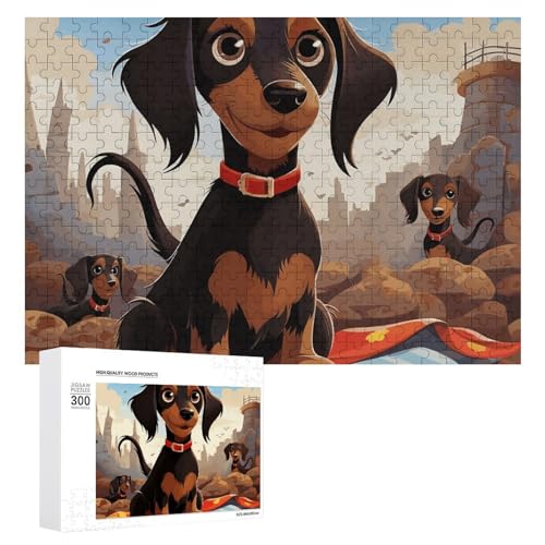 I Love My Dog Dackel Puzzles 500 Teile Personalisierte Puzzles Herausfordernde Bilderpuzzle Holz Haustier Puzzle Fotos Puzzle für Erwachsene Hochzeit Puzzle Familientreffen Puzzle von JTMVNKG