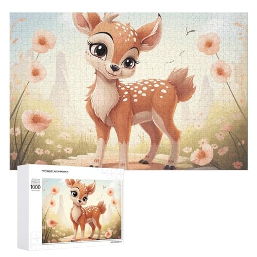 Lovely Deer Puzzles 500 Pieces Personalized Jigsaw Puzzles Challenging Picture Puzzle Wooden Pet Puzzle Photos Puzzle for Adults Wedding Puzzle Family Reunion Puzzle von JTMVNKG