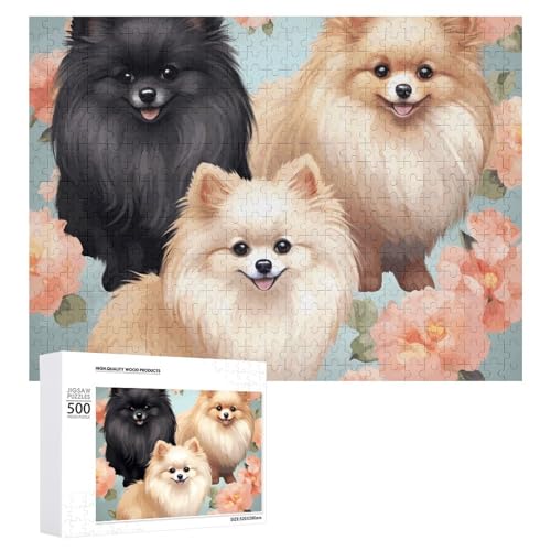 Pomeranians Pattern Puzzles 500 Pieces Personalized Jigsaw Puzzles Challenging Picture Puzzle Wooden Pet Puzzle Photos Puzzle for Adults Wedding Puzzle Family Reunion Puzzle von JTMVNKG