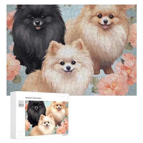 Pomeranians Pattern Puzzles 500 Pieces Personalized Jigsaw Puzzles Challenging Picture Puzzle Wooden Pet Puzzle Photos Puzzle for Adults Wedding Puzzle Family Reunion Puzzle von JTMVNKG